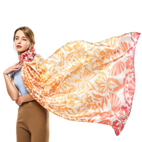 Gradient ButterFly S 20005 Orange scaled Gradient butterFly S-20005-[1110][220][150][0][1040][130] SCARF.COM