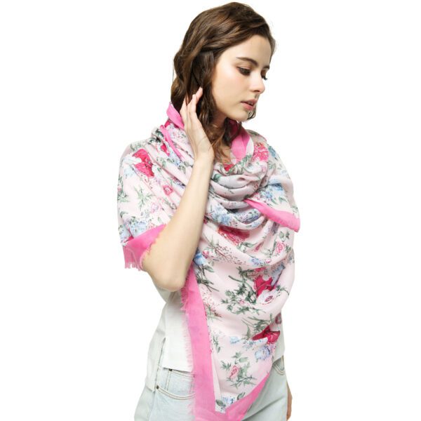 Hot Silver Add Hundreds of Flowers Contend For Beauty S 19011 Model Pink 2 scaled Hot Silver Add Hundreds of Flowers Contend For Beauty S-19011-[330][250][830][1250][480][0] SCARF.COM