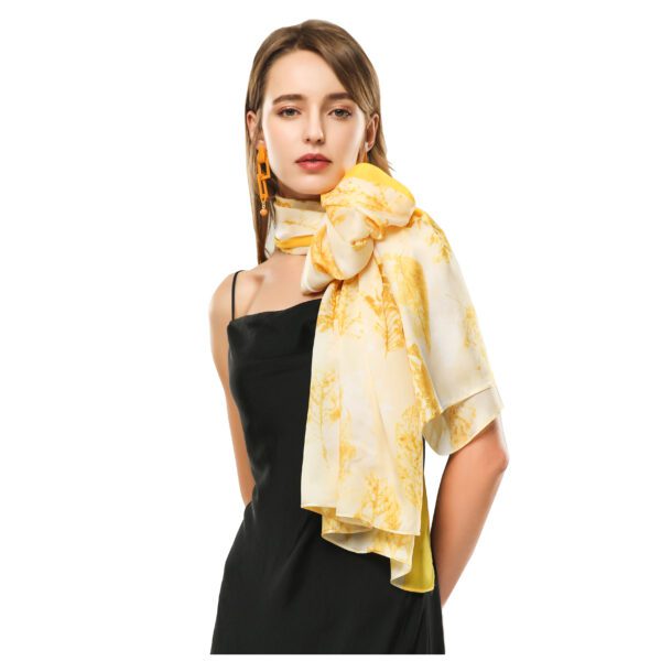 Leaves S 20043 Model Yellow scaled Leaves S-20043-[260][1260][420][0][300][160] SCARF.COM