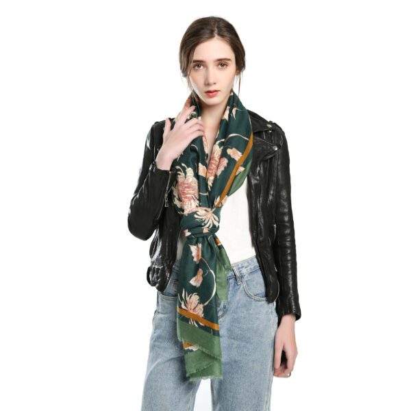 Blooming AW 20002 Model Green scaled Blooming - Stain - AW-20002-[1020][70][900][750][720][710] SCARF.COM