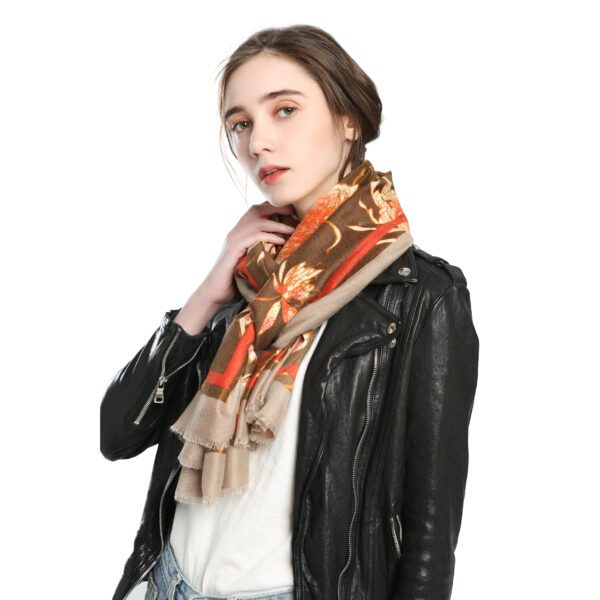 Blooming AW 20002 Model Khaki scaled Blooming - Stain - AW-20002-[1020][70][900][750][720][710] SCARF.COM