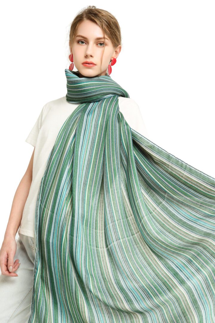 Braided Lines AW 19003 Green scaled Braided Lines 32-Satin-AW-19003-[240][200][40][250][50][20] SCARF.COM