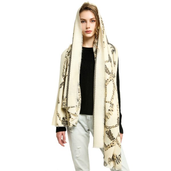 Chain AW 19024 Model White scaled Chain - Acrylic - AW-19024-[1950][1280][910][1180][2030] SCARF.COM