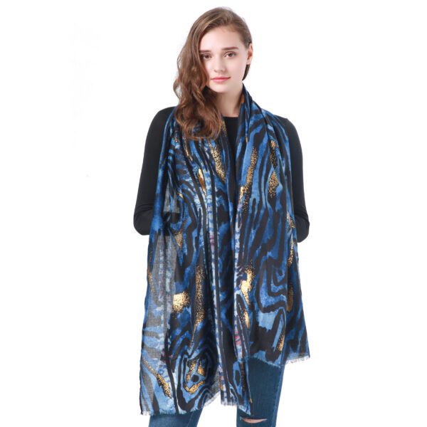Domineering Tiger Pattern AW 21001 Model Blue scaled Domineering Tiger Pattern - Stain - AW-21001-[1290][178][248][280][400][660] SCARF.COM