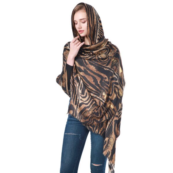Domineering Tiger Pattern AW 21001 Model Coffe scaled Domineering Tiger Pattern - Stain - AW-21001-[1290][178][248][280][400][660] SCARF.COM