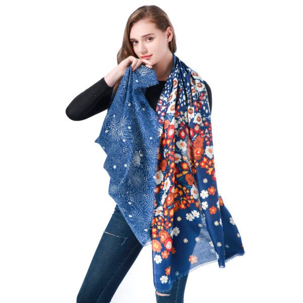Flying All Over The Sky Add Gold AW 21006 Model Blue scaled Flying All Over The Sky Add Gold - Stain - AW-21006-[1110][660][540][30][420][450] SCARF.COM