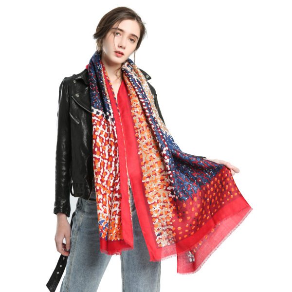 Little Bit of Color AW 20001 Model Red scaled Little Bit of Color - Stain - AW-20001 -[1050][680][740][290][380][670] SCARF.COM