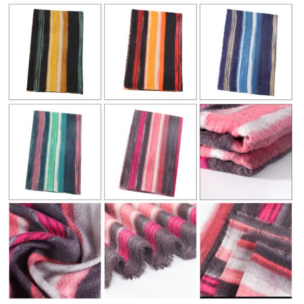 Rainbow AW 19022 scaled Head Scarf for Women Solid Super Soft 20% Cashmere Oblong Scarf SCARF.COM