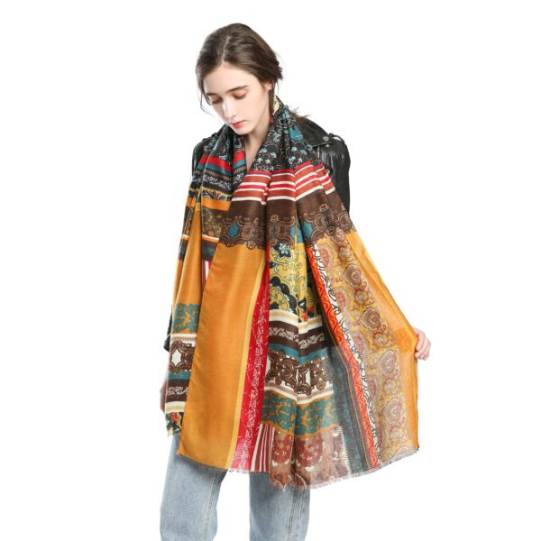 Rattan Flower Stitching AW 20007 Model Yellow scaled Rattan Flower Stitching AW-20007-[300][420][860][840][0][470] SCARF.COM