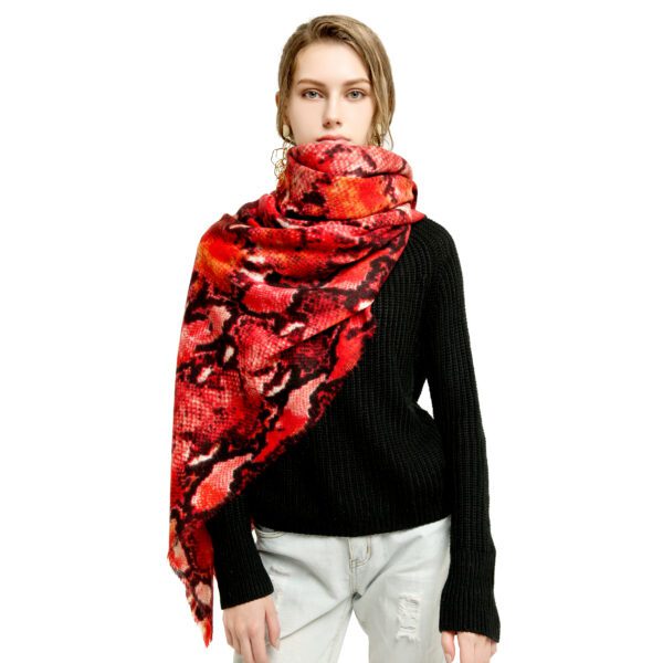 Serpentine AW 19026 Model Red scaled Serpentine - Acrylic - AW-19026-[1040][280][1020][720][1540] SCARF.COM