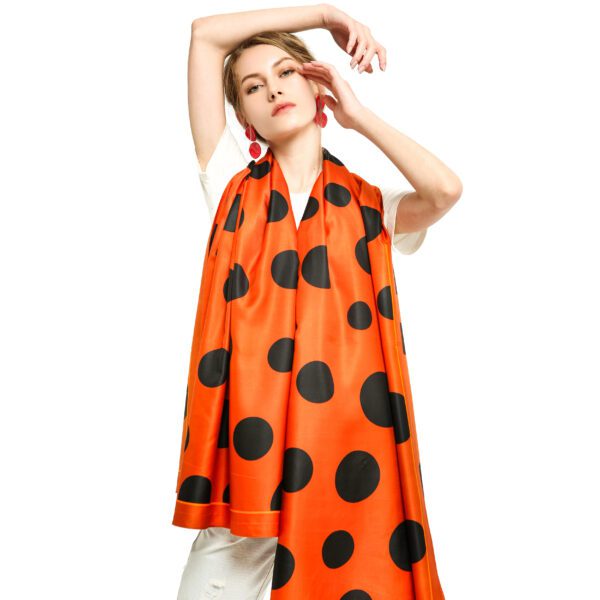 Size Dots AW 19047 Model Orange scaled Size Dots - Silk Till - AW-19047-[630][528][440][1110][870][400] SCARF.COM