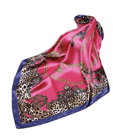 leopard print silk scarf