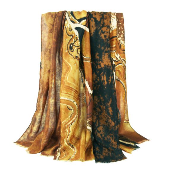 AW 22015 02 Poetry Add Gold scaled Poetry Add Gold - Stain - AW-22015 SCARF.COM