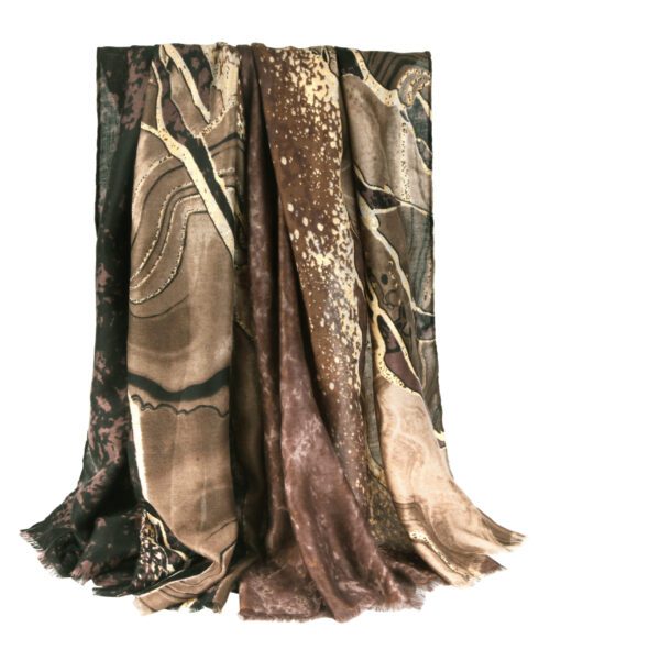 AW 22015 04 Poetry Add Gold scaled Poetry Add Gold - Stain - AW-22015 SCARF.COM