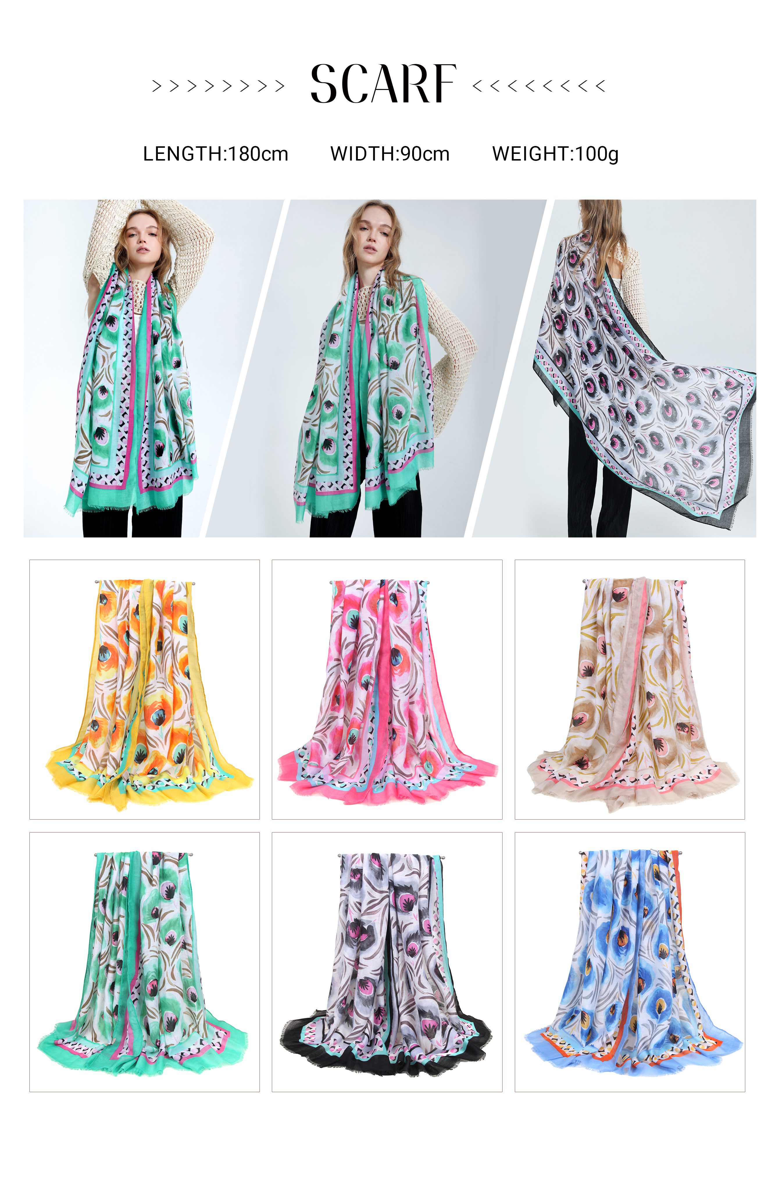 girls scarf colorful