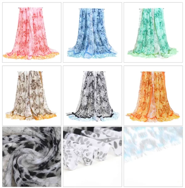 tie dye scarf all colors