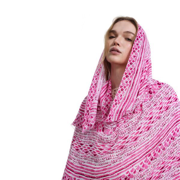 Affordable Alternative Balenciaga Scarf Style pink detail
