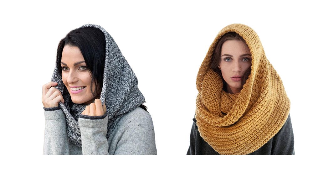 infinity scarf as hood