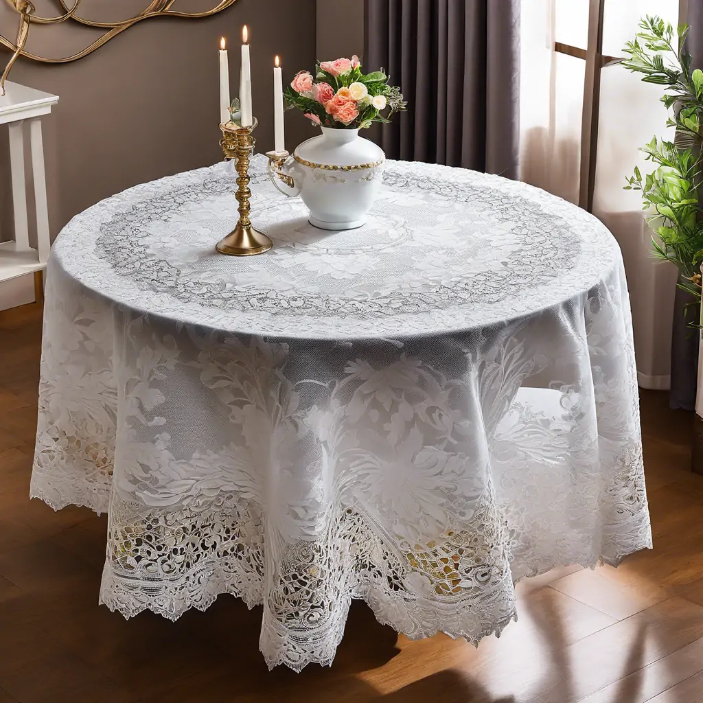 best fabric for tablecloths - lace