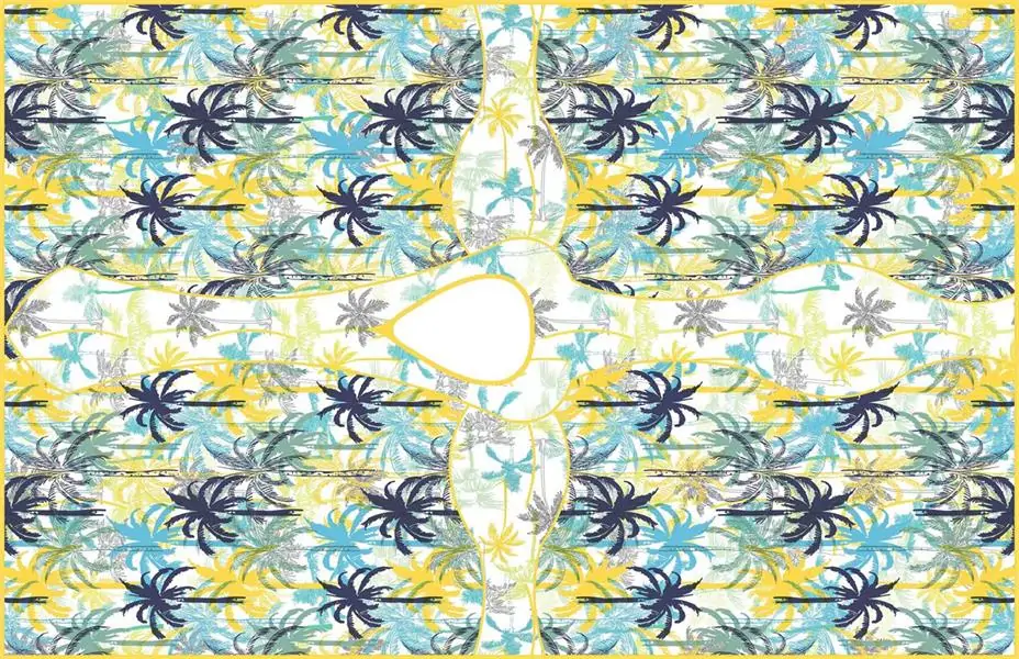 Hawaiian print fabric