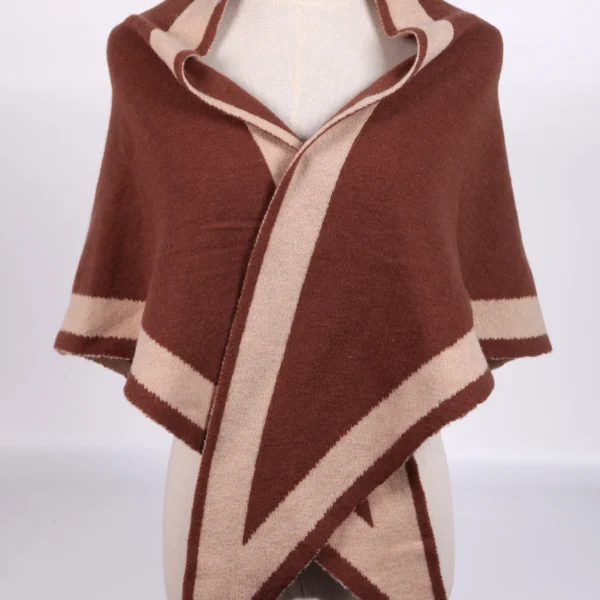 Minimalist Knit Triangle Scarf for Women Autumn Winter Shawl