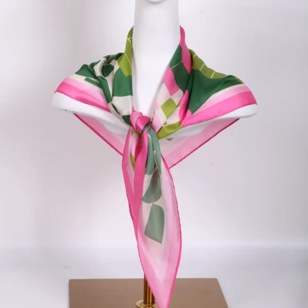 Triangle Scarf Geometric Pattern Abstract Floral Color